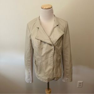 Calvin Klein Womens Faux Leather Jacket